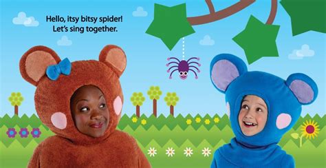 The Itsy Bitsy Spider book spread - Mother Goose Club