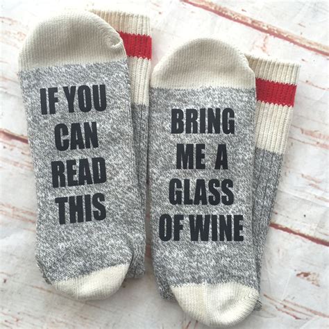 Wine Socks If You Can Read This Bring Me Wine Socks Gift - Etsy