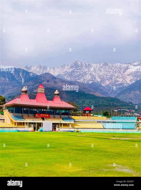 Himachal Pradesh Cricket Association stadium Dharmshala Himachal Stock ...