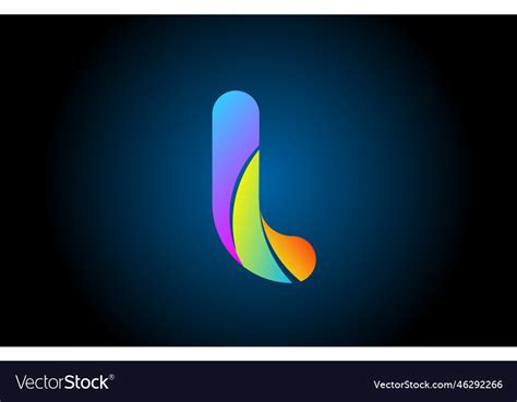 Colorful l alphabet letter logo icon design Vector Image