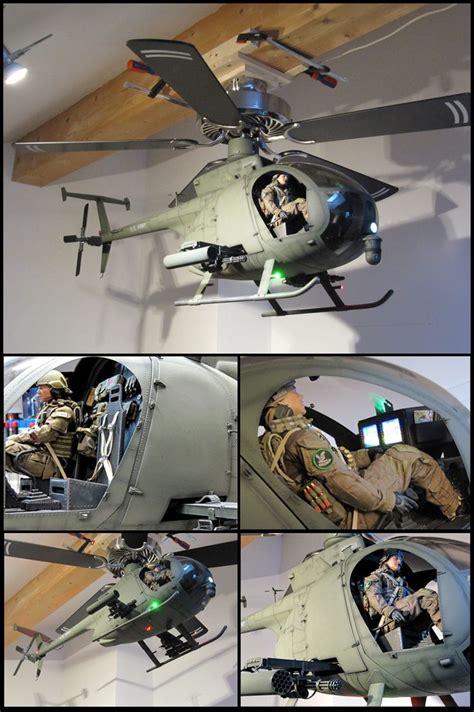 1:6 Scale Model of a Hughes AH-6 'Little Bird' Helicopter | Ceiling ...