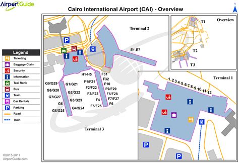 Cairo - Cairo International (CAI) Airport Terminal Map - Overview ...