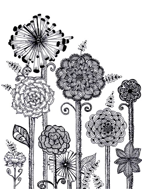 Top 16 Zentangle Flower Coloring Pages - Coloring Pages