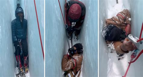 Terrifying Mount Everest rescue after man plunges into 6,000m icy crevasse | Flipboard