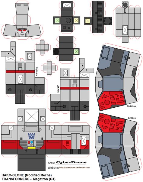 Megatron Papercraft Credit to :- https://cyberdrone.deviantart.com/art ...