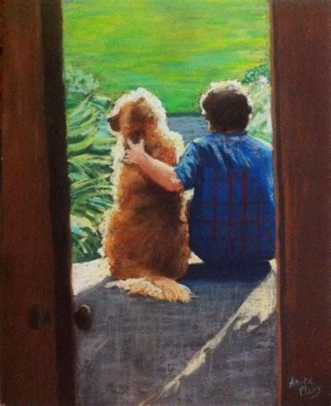 "A Dog and His Boy" Pastel painting | Pastel painting, Painting ...