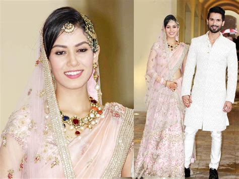 Mira Rajput In Anamika Khanna Lehenga For Wedding Reception - Boldsky.com