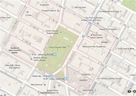 Map of Union Square NYC