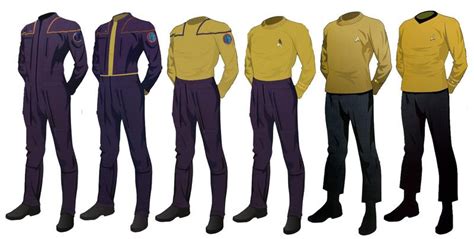 STAR TREK (Enterprise through TOS) command section, uniform progression (sone non-canon included ...