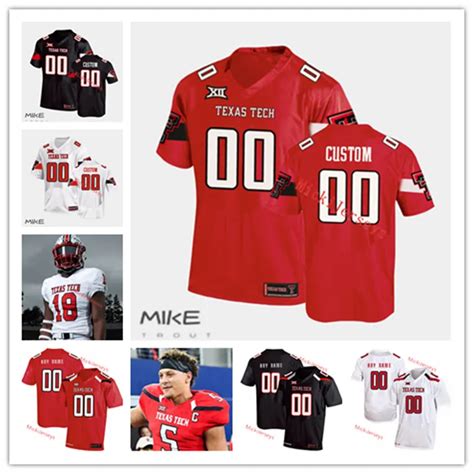 Custom TTU Texas Tech Football Jersey Khalil Mack Patrick Mahomes II ...