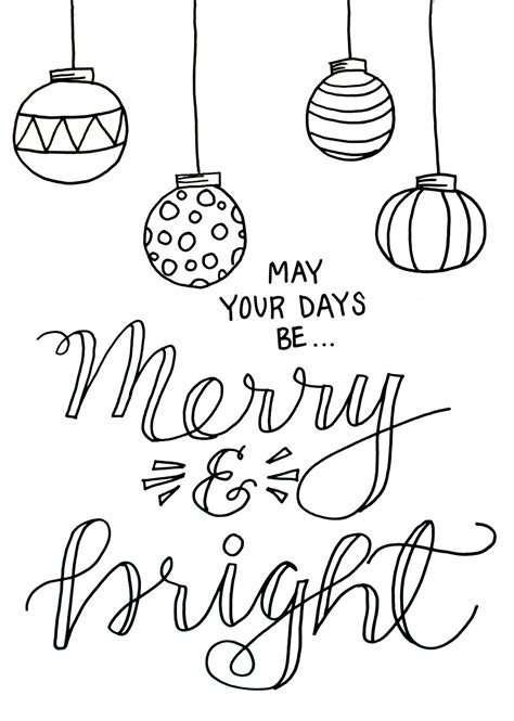 Holiday Cards To Color Printables