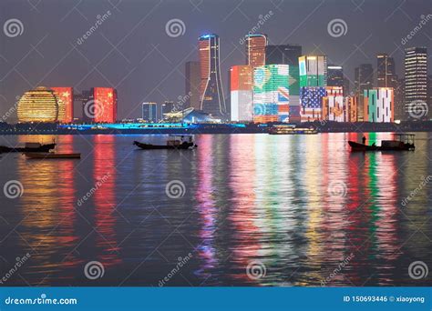 Hangzhou Skyline, Zhejiang, China Stock Photo - Image of show ...