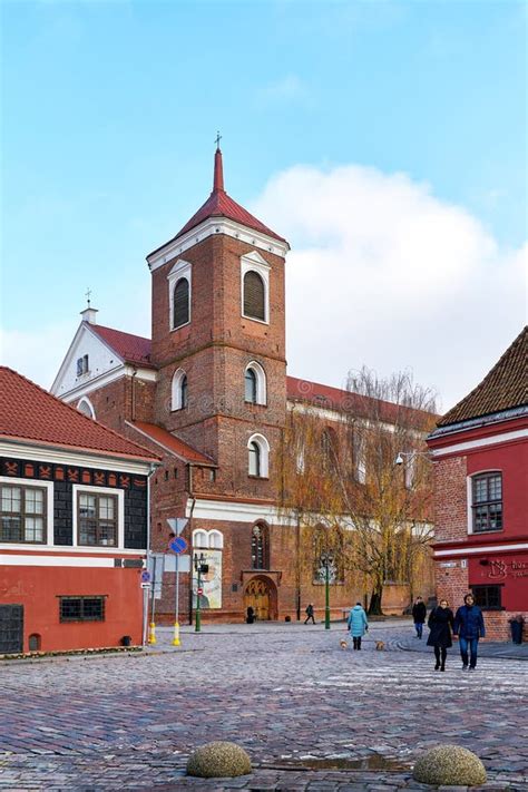 Street View of Kaunas City, Lithuania Editorial Photography - Image of urban, ancient: 104160817