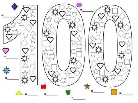 Free Printable 100 Days Of School Coloring Pages