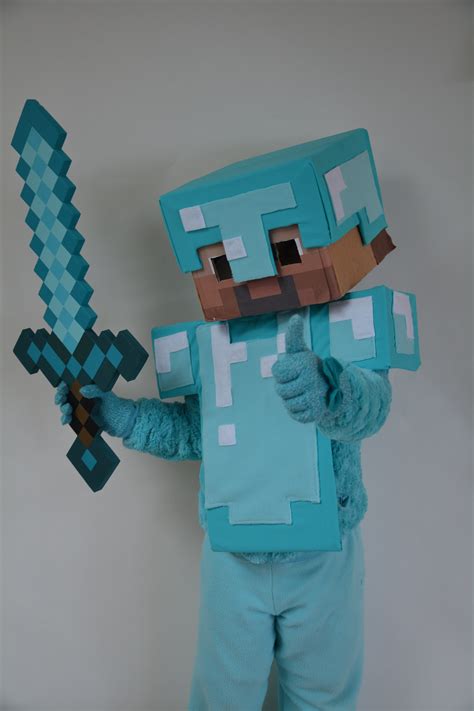 Minecraft Steve in Diamond Armor DIY costume | Minecraft costumes ...