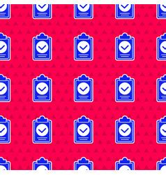 Blue verification delivery list clipboard icon Vector Image