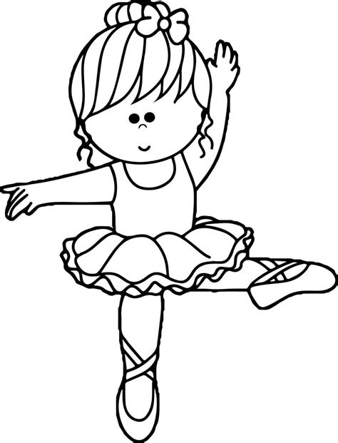 Lovely Ballerina Coloring Page - Free Printable Coloring Pages for Kids