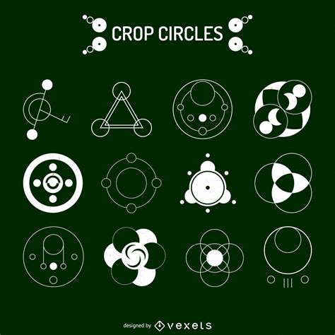 12 Crop Circle Designs Vector Download