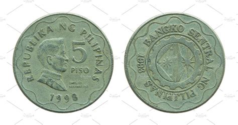 Philippine five peso coins | Business Images ~ Creative Market