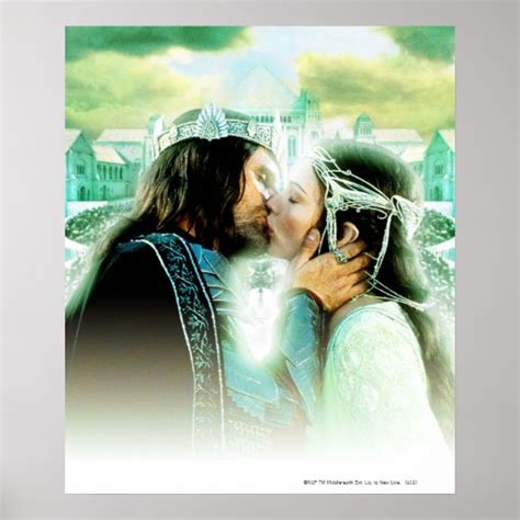 Aragorn and ARWEN™ Kiss Poster | Zazzle