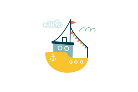 Marine Life Sailing Ship Svg Graphic by Na Punya Studio · Creative Fabrica