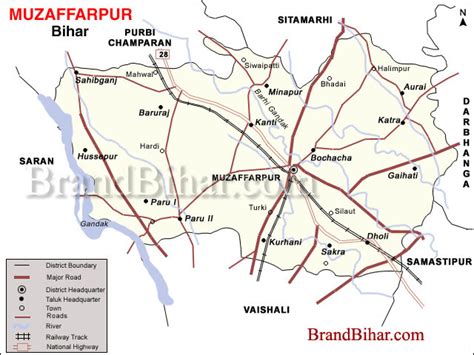 muzaffarpur Map of muzaffarpur Bihar muzaffarpur District Map