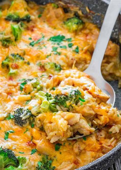 One Pot Cheesy Chicken Broccoli and Rice Casserole - Maria's Mixing Bowl