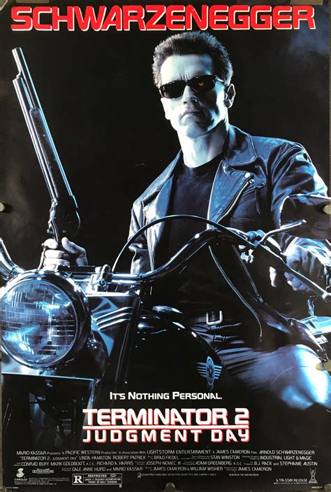 TERMINATOR 2 Judgement Day, Original Arnold Schwarzenegger Vintage Movie Poster - Original ...