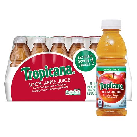 Tropicana Apple Juice, 10 Ounce Bottles (Pack of 24) - Walmart.com