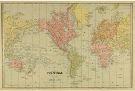 Chart of the World, 1890 | Map, Antique maps, Vintage world maps