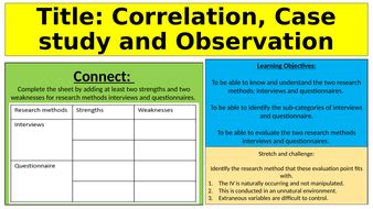 Research methods: Correlation, case study and observation | Teaching Resources