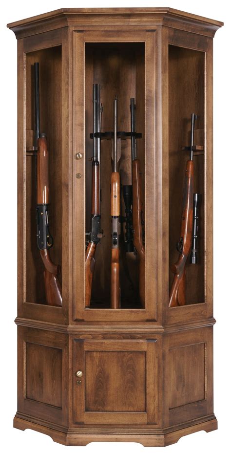 Amish Handcrafted Solid Wood Gun Cabinet From Dutchcrafters