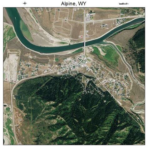 Aerial Photography Map of Alpine, WY Wyoming