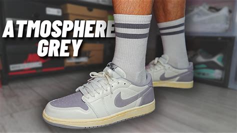 SLEPT ON? Jordan 1 Low "Atmosphere Grey" On Feet Review - YouTube