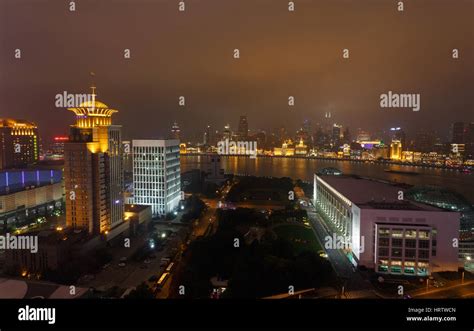 Overlooking the Lujiazui from the Oriental Pearl Tower, skyscraper ...