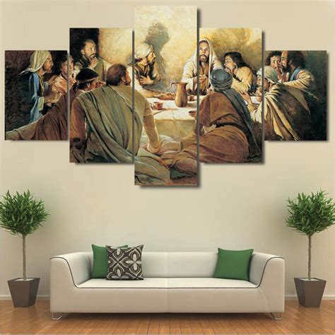 Last Supper Wall Art, Jesus and Disciples, Christian, Canvas Art, Panels Set, Wall Decor ...