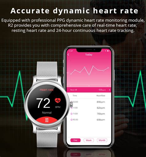 New Heart Rate Fitness Monitor Dynamic Bluetooth Sport Smartwatch For