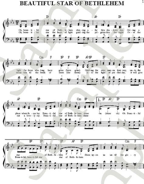 Beautiful Star of Bethlehem Sheet Music | Beautiful Star of Bethlehem ...