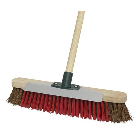 Heavy-Duty Broom with Scraper 16"(405mm) Stiff/Hard Bristle | Building ...