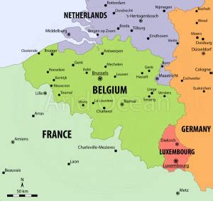 Belgium, political map