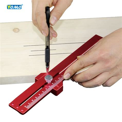 High precision Scale Ruler Carpentry line Ruler Woodworking Scribing ...