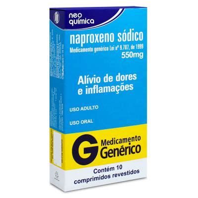 Naproxeno sódico 550mg com 10 comprimidos: Melhor Preço - Neo química | Farmácia Mix