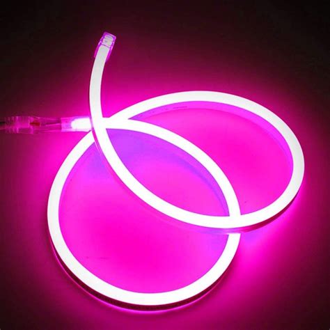 Pink Neon Flex 220V 240V 8x16mm 120 LEDs/m IP65