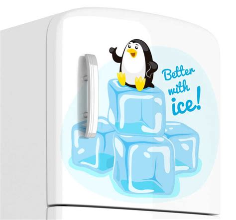 Better with Ice Penguin Sticker - TenStickers