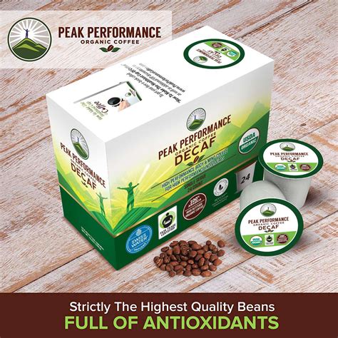 Organic DECAF K Cups High Altitude Coffee Pods - Peak Performance