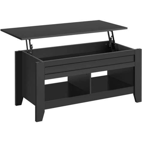 Yaheetech Lift Top Coffee Table With Storage & 2 Open Shelves For ...