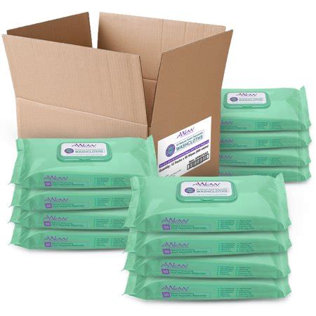 A World of Wipes Professional Large Incontinence Cleansing Disposable Adult Wipes, 50 per pack ...