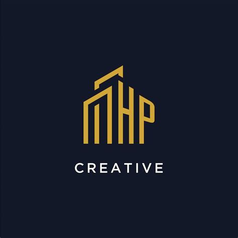 HP initial monogram with building logo design 27135615 Vector Art at ...