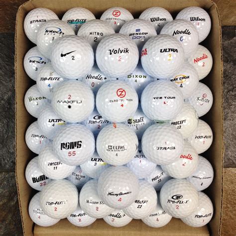 Assorted Brands Golf Balls - 100 Pack | Premium Used Golf Balls | Golf ...