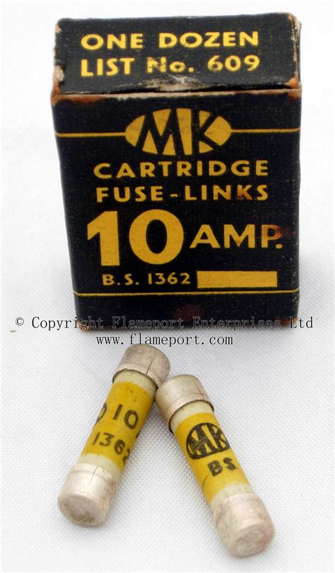 MK 10 Amp BS1362 Cartridge Fuse-Links